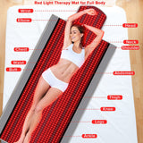 Full body red light therapy mat with head part relieve fatigue soreness infrared light therapy sleeping bag hot compress therapy blanket