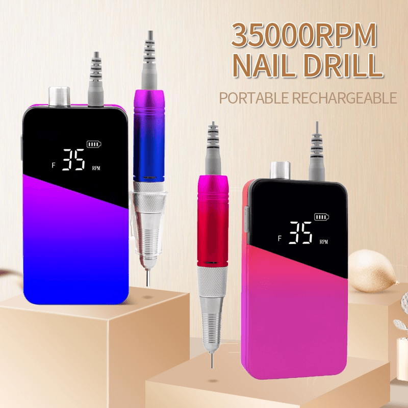 Nail File Nail Drill Gradient Color Portable Rechargeable