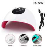 Nail Lamp 72W Dual Light Source UV Nail Lamp