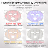 4 Colors LED Face Mask Silicone SPA Red Light Therapy for Face Neck Led Phototherapy Skin Rejuvenation Anti Wrinkle Acne Tighten