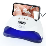 New Nail Lamp SUN X6 MAX Portable Phone Holder 280W Dual Light Source Lamp Beads UV Nail Art Phototherapy Machine