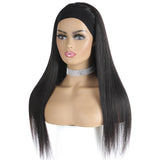 Headband wigs human hair wig 150% density Straight headgear