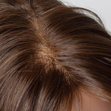 Brown Front Lace Wig Synthetic Hair Large Areas Lace Long Wavy Wigs