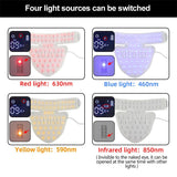 4 Colors LED Face Mask Silicone SPA Red Light Therapy for Face Neck Led Phototherapy Skin Rejuvenation Anti Wrinkle Acne Tighten