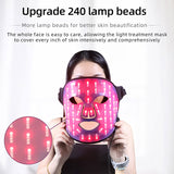 4 Colors LED Face Mask Silicone SPA Red Light Therapy for Face Neck Led Phototherapy Skin Rejuvenation Anti Wrinkle Acne Tighten