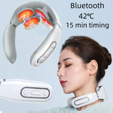 Smart Neck Massager 6 heads Electric Cervical Massager Hot Compress