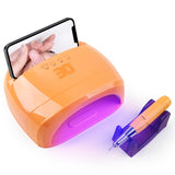 2 in 1 Smart Nail File Nail Drill 78W Nail Lamp Polisher Rechargeable Version Auto Sensor Manicure Tool