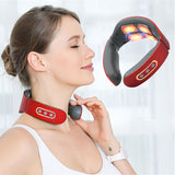 Smart Neck Massager 6 heads Electric Cervical Massager Hot Compress
