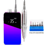 Nail File Nail Drill Gradient Color Portable Rechargeable