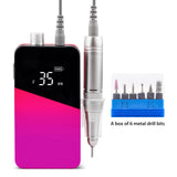 Nail File Nail Drill Gradient Color Portable Rechargeable