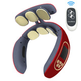 Smart Neck Massager 6 heads Electric Cervical Massager Hot Compress