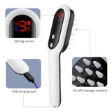 Hair Growth Massage Comb Red Blue Light Therapy Anti Hair Loss 9 Levels Head Massager