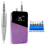 Nail File Nail Drill Gradient Color Portable Rechargeable