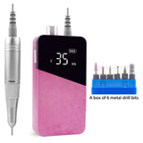 Nail File Nail Drill Gradient Color Portable Rechargeable