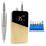 Nail File Nail Drill Gradient Color Portable Rechargeable