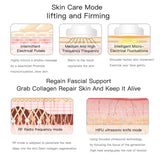 4 in 1 Mini HiFU Machine 3rd Generation Ultrasonic Knife RF EMS Pulse Facial Neck Lifting Skin Tightening Anti Wrinkle Beauty Massager