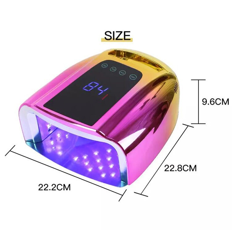 Nail Lamp 96W Rechargeable Gradient Color 