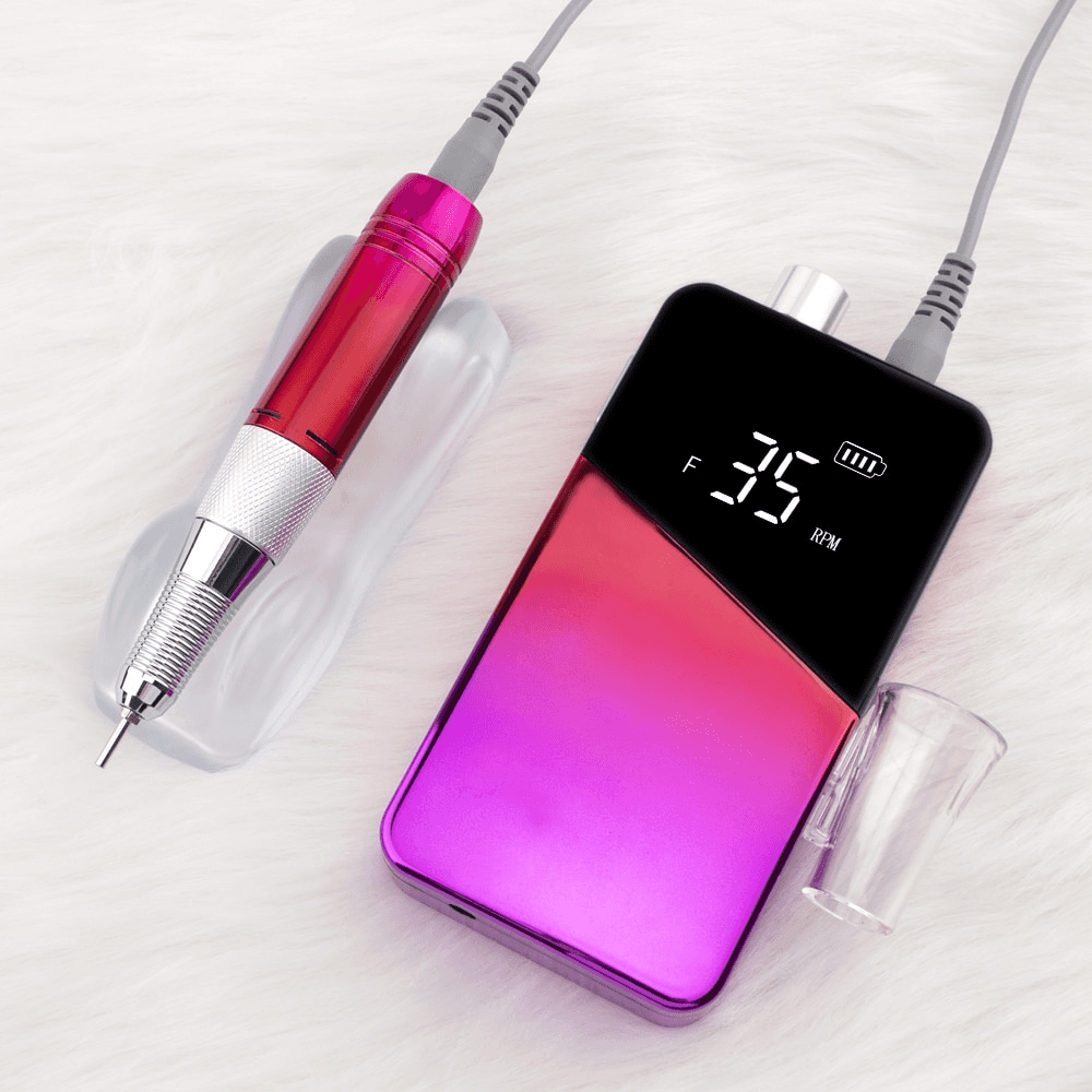 Nail File Nail Drill Gradient Color Portable Rechargeable