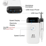 Nail Drill Nail File Portable Rechargeable 