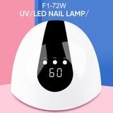 Nail Lamp 72W Dual Light Source UV Nail Lamp