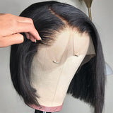 Human Hair Wig Front Lace Hand Woven Hair