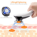 EMS Facial Massager light therapy Sonic Vibration Wrinkle Removal Skin Tightening Hot Cool Skin Beauty Care