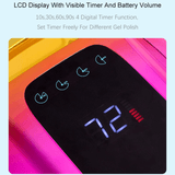 Nail Lamp 96W Rechargeable Gradient Color 