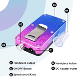 Nail File Nail Drill Gradient Color Portable Rechargeable