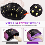 Nail Lamp 256W Dual Light Source UV Nail Lamp