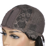 Human hair wig T-part Small gap lace headgear hand-woven Straight headgear