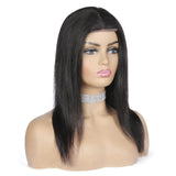 Human hair wig T-part Small gap lace headgear hand-woven Straight headgear
