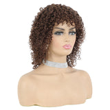Human hair wig jerry curly Gradient curls Mechanism headgear
