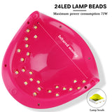 Nail Lamp 72W Dual Light Source UV Nail Lamp