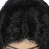Human hair wig water ripple qcean loose deep wave Small gap lace hand-woven headgear