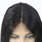 Bob human hair wig T-part Small gap lace headgear hand-woven headgear