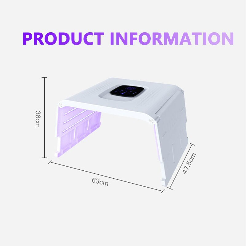 7 Color LED Infrared Light Therapy PDT Face Body Skin Whitening Rejuvennation Instrument