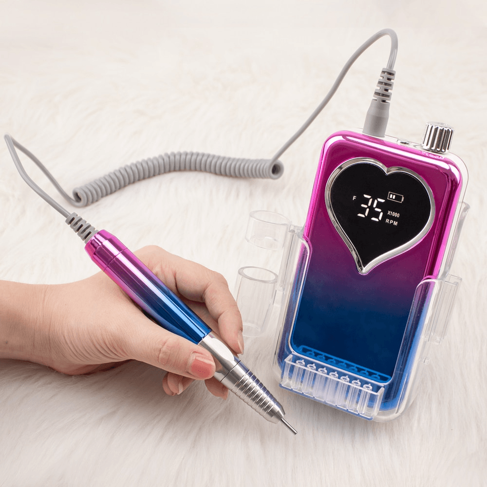 Nail File Nail Drill Gradient Color Portable Rechargeable