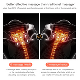 Smart Neck Massager 6 heads Electric Cervical Massager Hot Compress