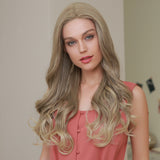 Mixed Light Brown Front Lace Wig Medium Long Curly Hair Lace Wigs