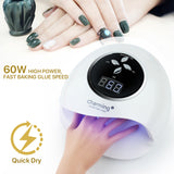 Nail Lamp 60W Dual Light Source UV Nail Lamp