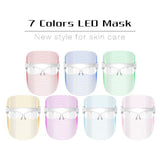 LED Beauty Mask Charge 7 Colors LED Facial Light Therapy Mask Reduce Wrinkles Whitening Suppress Sebum Remove Spots