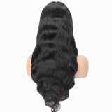 Human hair wig T-part Small gap lace headgear wave hand-woven headgear