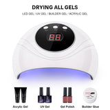 Nail Lamp 72W Dual Light Source UV Nail Lamp