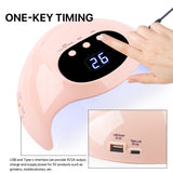 2 in 1 Smart Nail File Nail Drill 48W Nail Lamp Polisher Manicure Tool