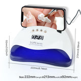 Nail Lamp 280W Dual Light Source UV Nail Lamp