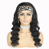 Human hair wig headband 150% density headgear loose wave wigs