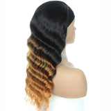 Human hair wig headband loose wigs 150% density water wave headgear