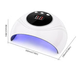 Nail Lamp 72W Dual Light Source UV Nail Lamp