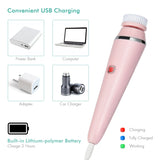 4 in 1 Electric Facial Cleansing Brush Rechargeable Spin Sonic Exfoliating Face Deep Cleaning Kit
