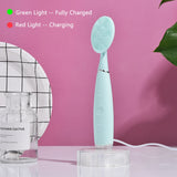 Facial Cleansing Brush Waterproof Silicone Cleansing Tool Portable Electric Handheld Facial Cleaning Brush